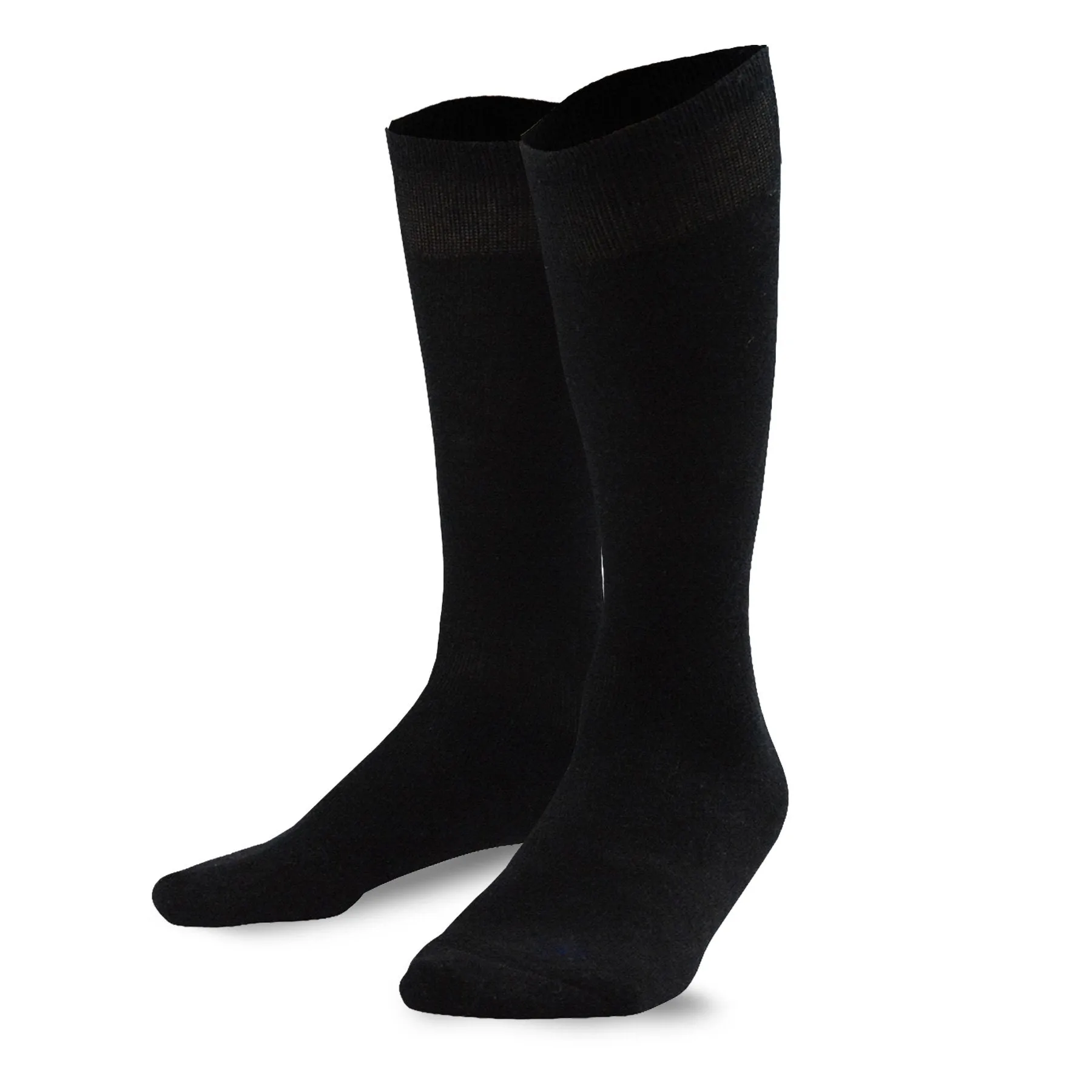 TeeHee Socks Unisex Soccer Bamboo Knee High Black 3-Pack (50080)